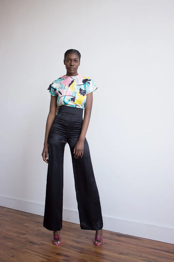 1970s Ultra High Rise Satin Trousers — Wayward Collection 1970s Ultra High Rise Satin Trousers — Wayward Collection